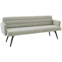 SITZBANK in Textil Greige  - Greige/Schwarz, Design, Textil/Metall (216/86/68cm) - Dieter Knoll