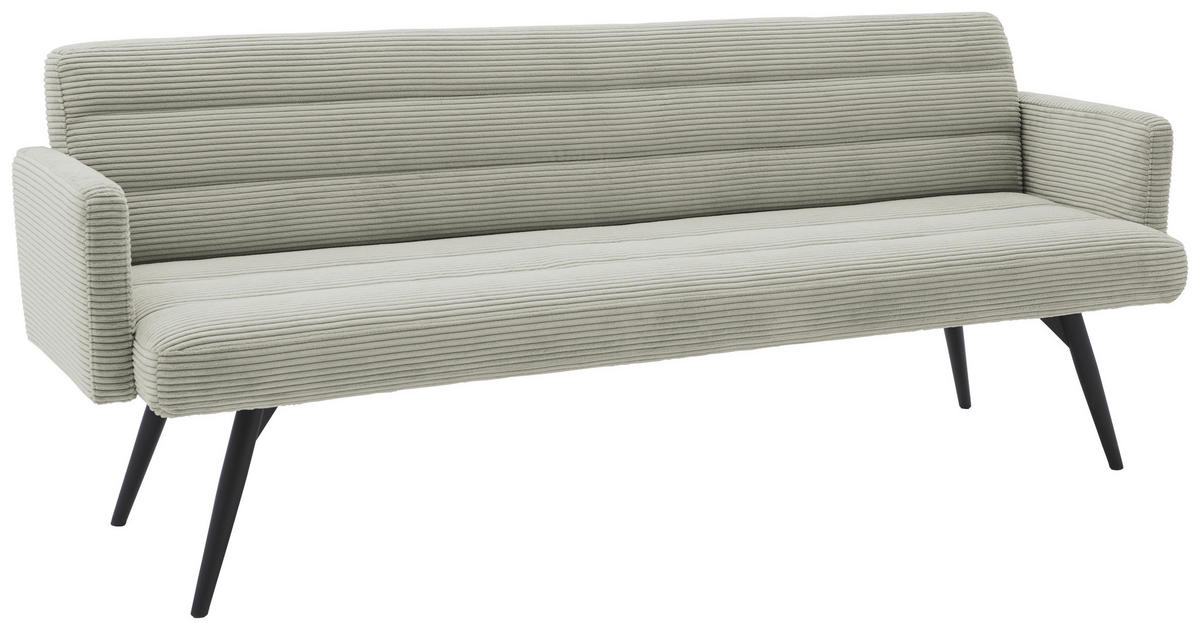 SITZBANK in Textil Greige  - Greige/Schwarz, Design, Textil/Metall (216/86/68cm) - Dieter Knoll