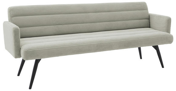 SITZBANK 216/86/68 cm  in Greige  - Greige/Schwarz, Design, Textil/Metall (216/86/68cm) - Dieter Knoll