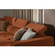 ECKSOFA in Struktur Rostfarben  205/284 cm  - Rostfarben/Schwarz, Design, Kunststoff/Textil (205/284cm) - Xora