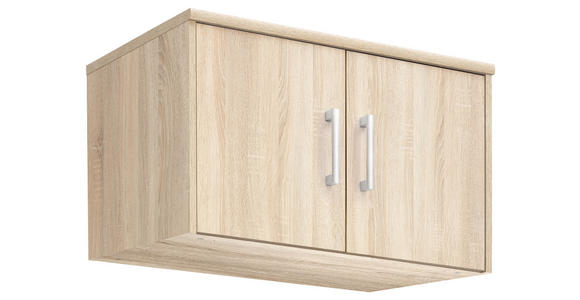 AUFSATZSCHRANK 72/43/36 cm  - Silberfarben/Sonoma Eiche, Basics, Holzwerkstoff/Metall (72/43/36cm) - Xora