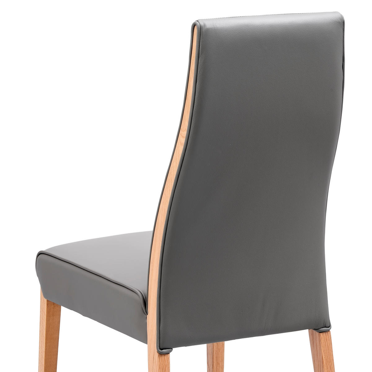 STUHL  in Echtleder pigmentiert  - Konventionell, Leder/Holz (47/104/61cm) - Livetastic