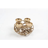 ADVENTSKRANZ  - Nickelfarben, KONVENTIONELL, Metall (24,5/10cm) - X-Mas