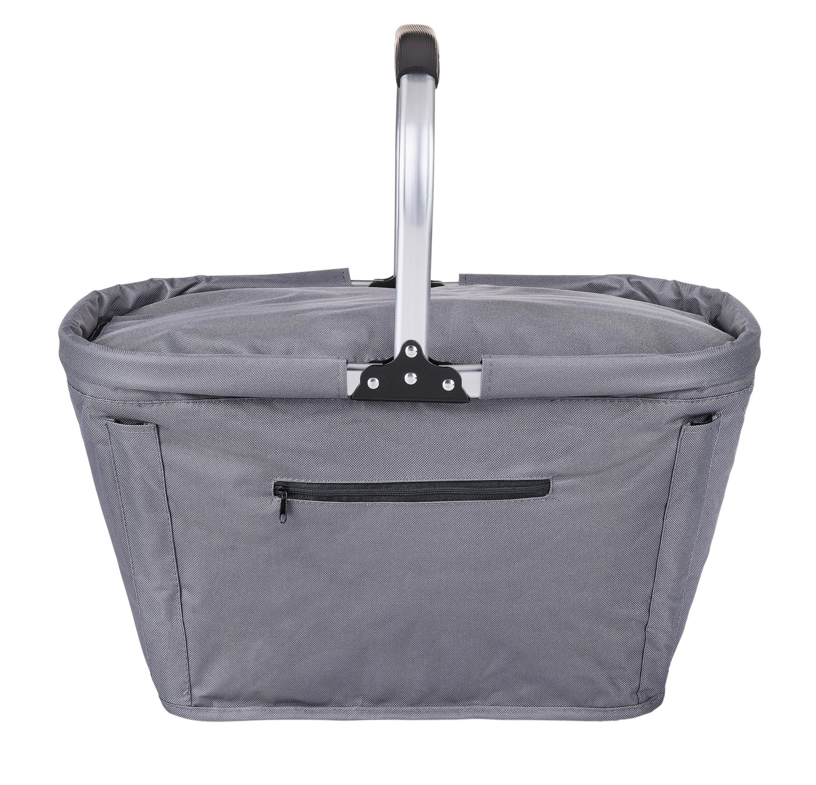 NAKUPOVALNA KOŠARA - siva/barve aluminija, Basics, kovina/umetna masa (50/27/27cm) - Boxxx