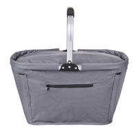 EINKAUFSKORB 50/27/27 cm  - Alufarben/Grau, Basics, Kunststoff/Textil (50/27/27cm) - Boxxx