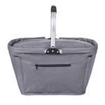 EINKAUFSKORB 50/27/27 cm  - Alufarben/Grau, Basics, Kunststoff/Textil (50/27/27cm) - Boxxx