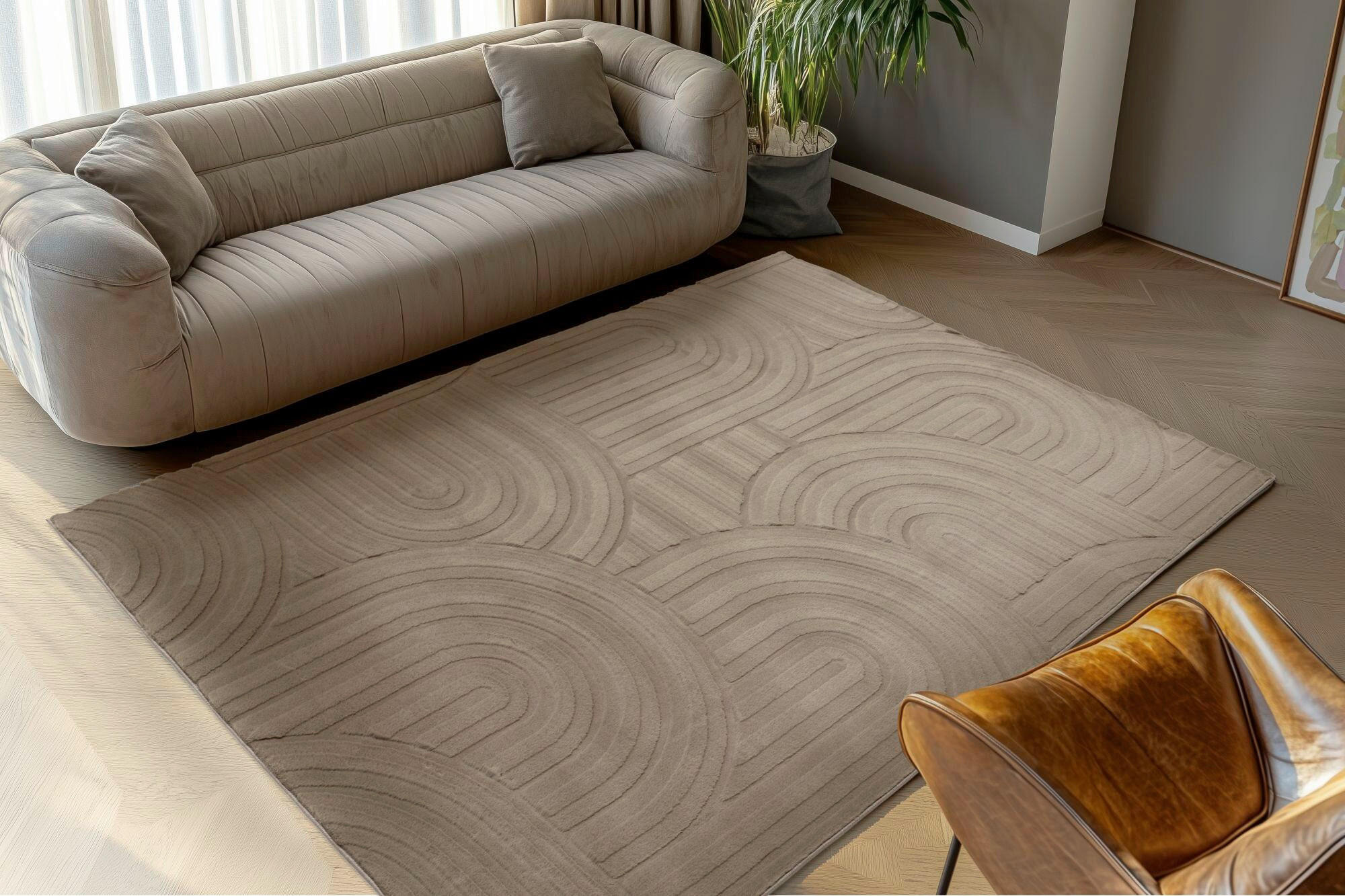 FLACHWEBETEPPICH 160/230 cm My Interstellar Taupe  - Taupe, Design, Textil (160/230cm) - Obsession