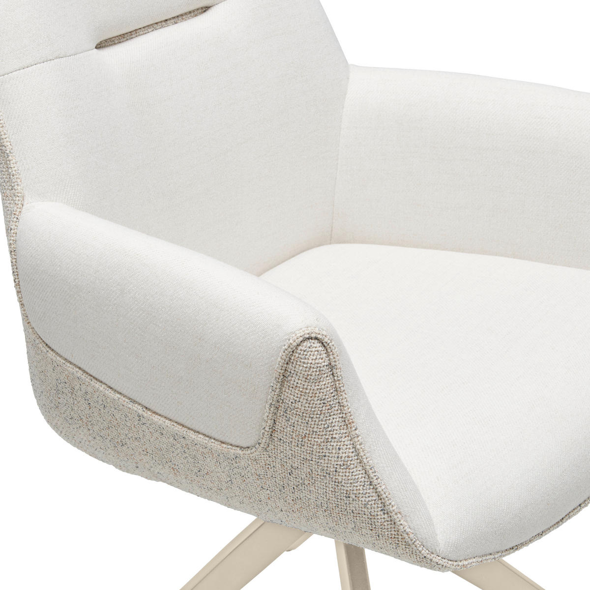 ARMLEHNSTUHL  in Eisen Struktur  - Champagner/Beige, LIFESTYLE, Textil/Metall (63/87/62cm) - Livetastic