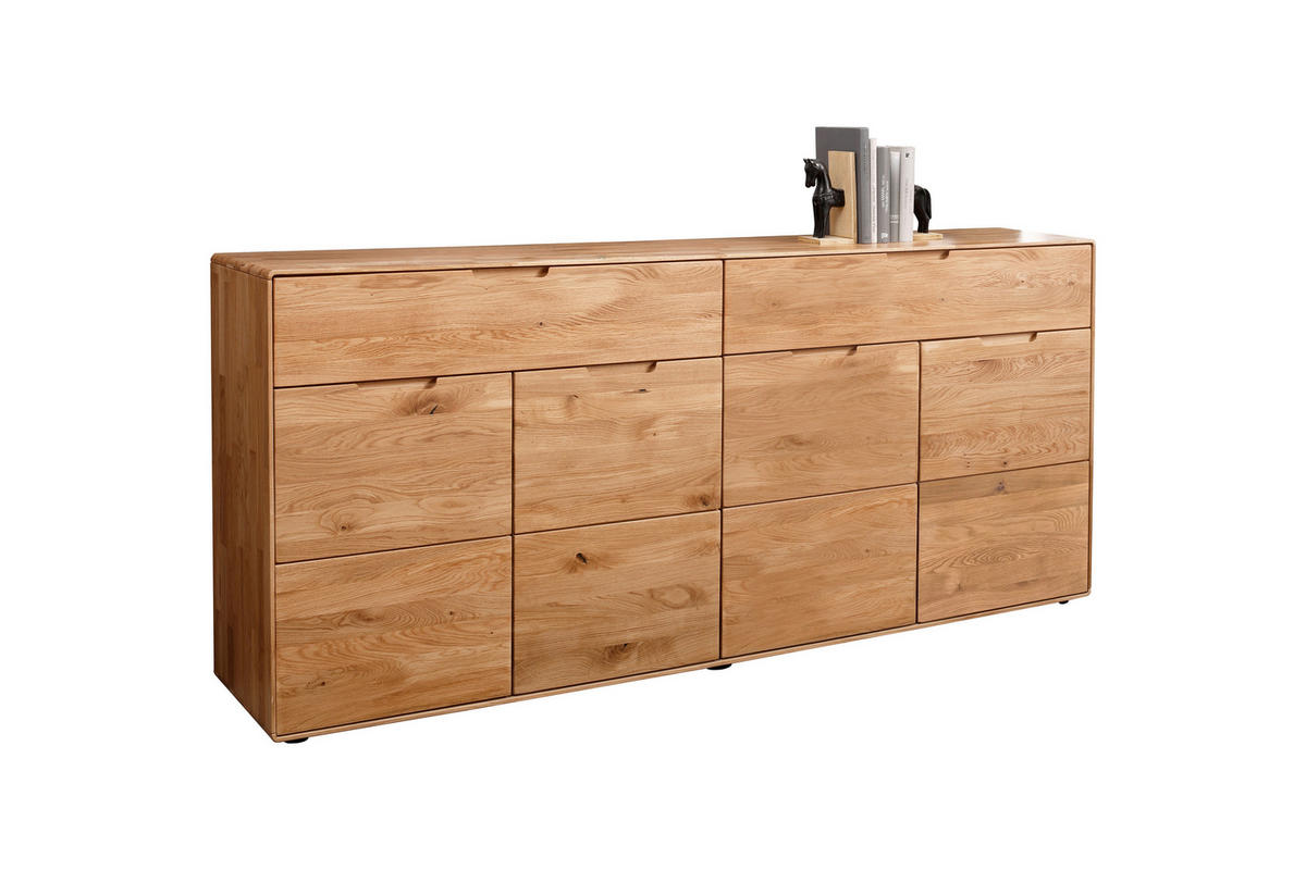 KOMMODE , 200/91/40 cm, 2 Schublade(n)  - Wildeiche, Design, Holz (200/91/40cm) - Livetastic