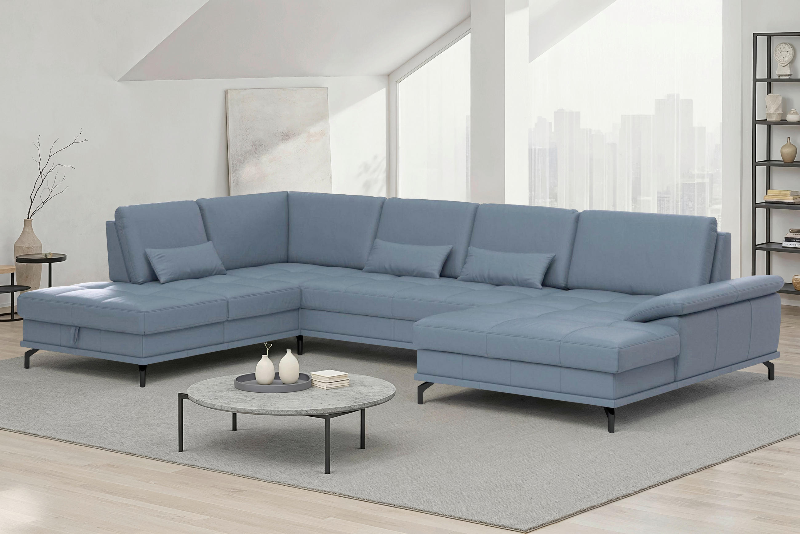 Sit & More Wohnlandschaft Costello E Graublau 363x223 cm