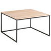 COUCHTISCH in Holz, Metall 70/70/42 cm  - Eichefarben/Schwarz, Design, Holz/Metall (70/70/42cm) - Johann Jakob