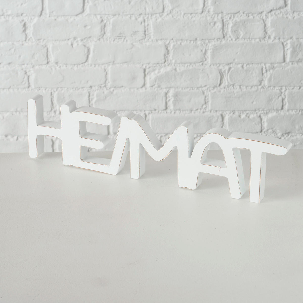 DEKOSCHRIFTZUG - Weiß, Natur, Holzwerkstoff (40/10/10cm)