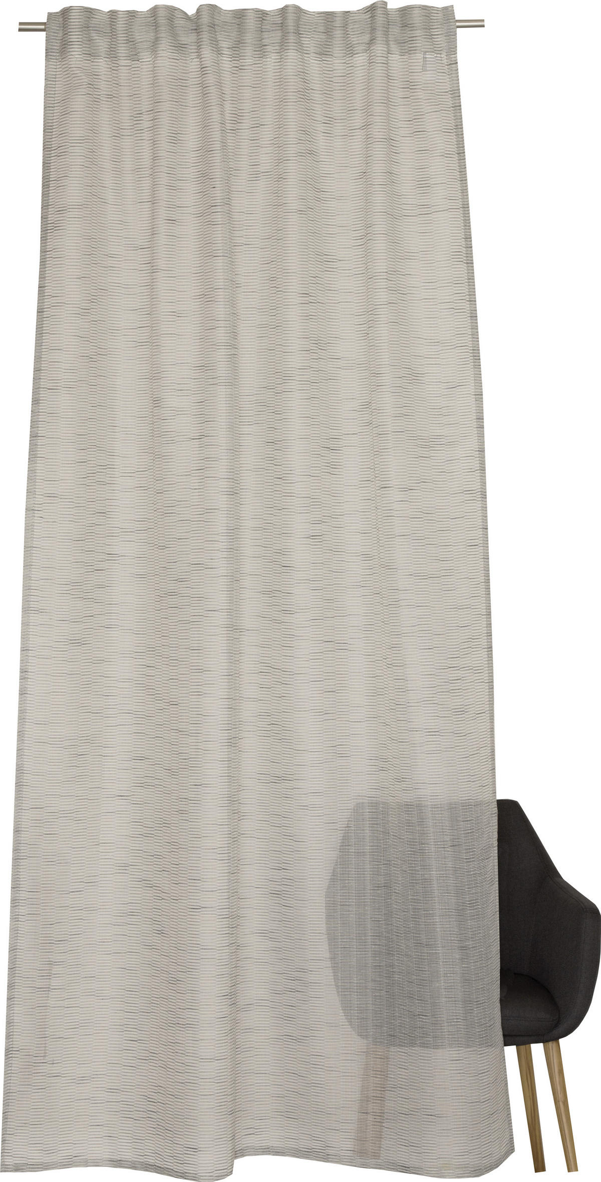 FERTIGVORHANG transparent  - Grau, Basics, Textil (130/250cm) - Schöner Wohnen