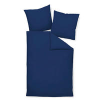BETTWÄSCHE Giacomo Makosatin 200/200 cm  - Dunkelblau, Basics, Textil (200/200cm) - Janine