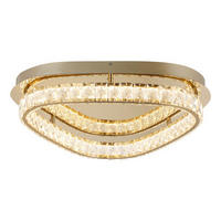 LED MENNYEZETI LÁMPA - aranyszínű/átlátszó, Basics, üveg/fém (11/50/50cm)