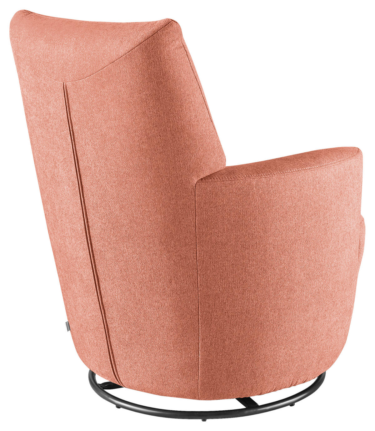 SESSEL Webstoff Koralle    - Koralle/Schwarz, Design, Textil/Metall (80/96/88cm) - SetOne by Musterring