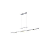 ZÁVESNÉ LED SVIETIDLO,  150,5/150/6 cm - niklová, Basics, kov (150,5/150/6cm)