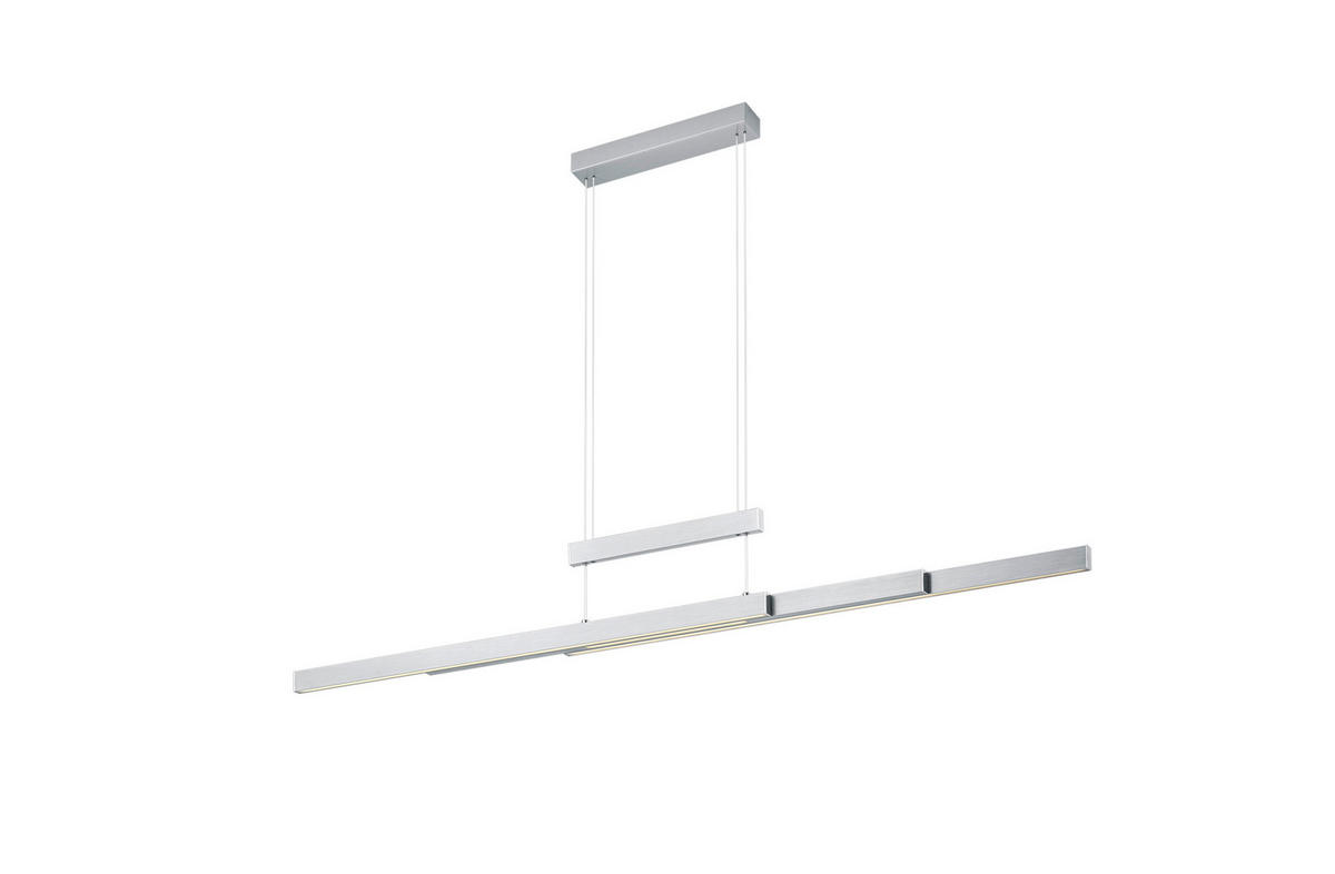 ZÁVESNÉ LED SVIETIDLO,  150,5/150/6 cm - niklová, Basics, kov (150,5/150/6cm)