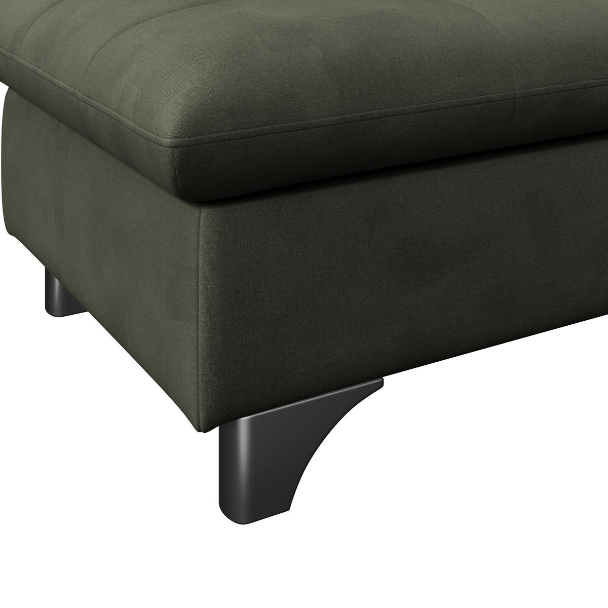 HOCKER Chenille Dunkelgrün  - Chromfarben/Dunkelgrün, KONVENTIONELL, Textil/Metall (108/46/108cm) - Livetastic