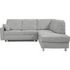 ECKSOFA  in Mikrovelours Naturfarben  227/208 cm  - Alufarben/Naturfarben, KONVENTIONELL, Textil/Metall (227/208cm) - Sedda