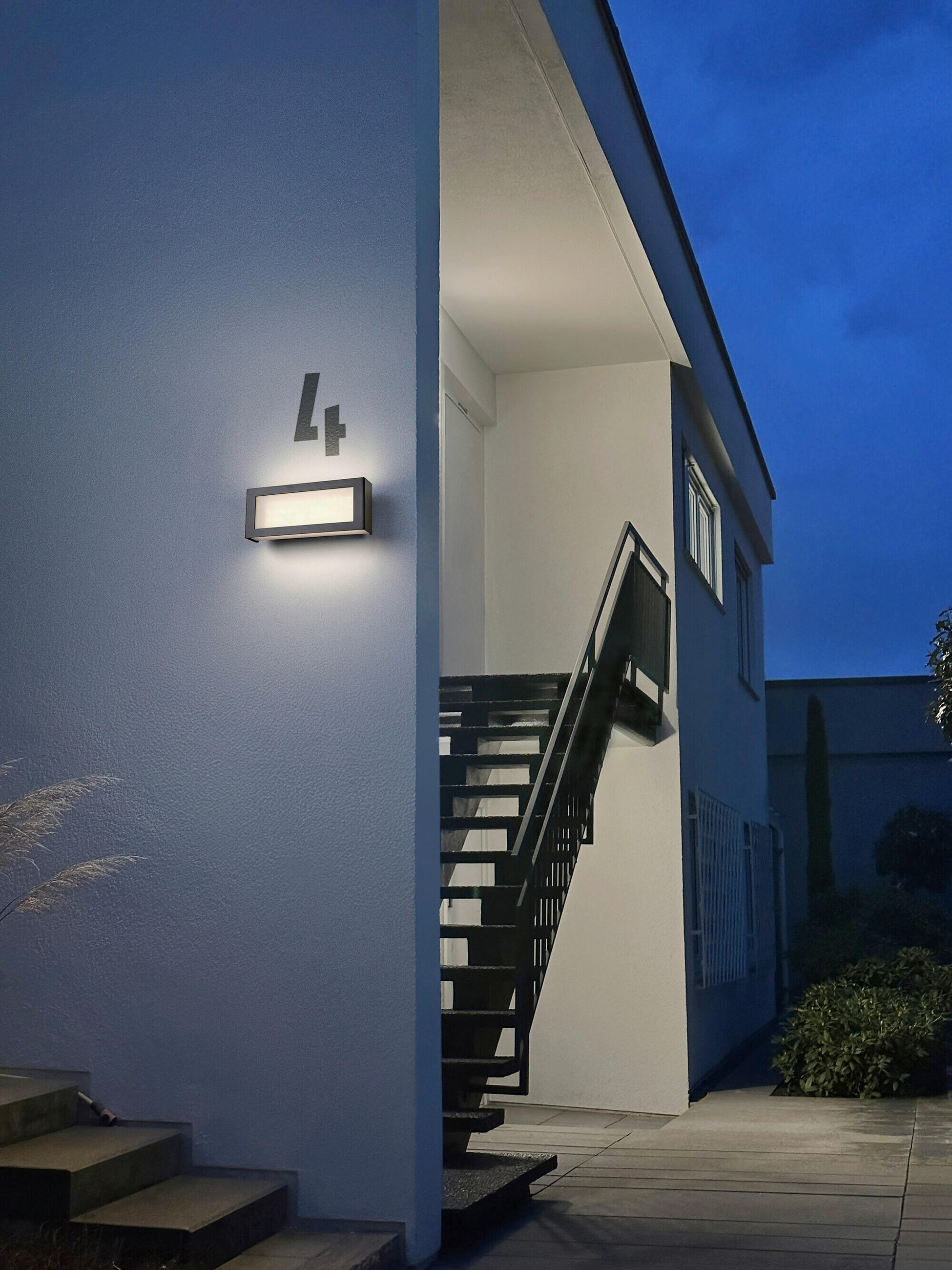 LED-AUßENLEUCHTE 26,7/7,7/10,5 cm   - Dunkelgrau, Basics, Kunststoff/Metall (26,7/7,7/10,5cm) - Osram