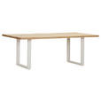 TISCHPLATTE      - Eichefarben, Design, Holz (220/100/4cm) - Landscape