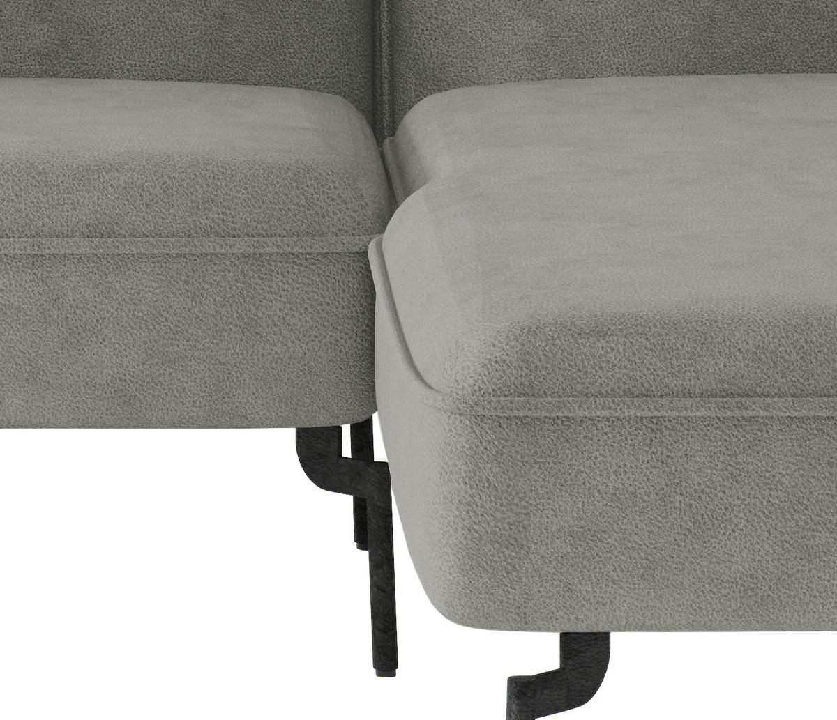 HÖRNSOFFA i flatväv grå  - stålfärgad/grå, Design, metall/textil (265/185cm) - Livetastic