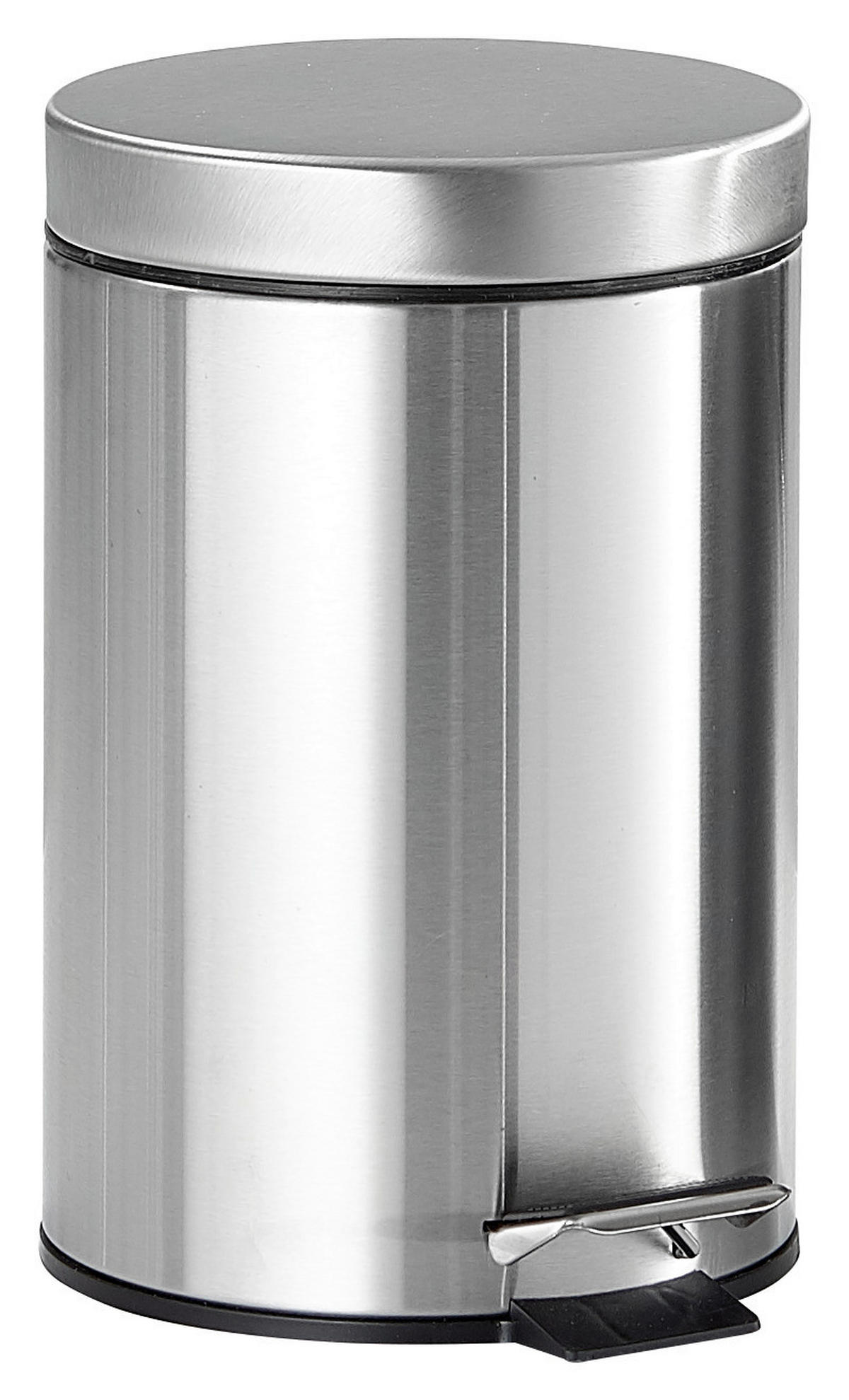 KOSMETIKEIMER 3 L  - Edelstahlfarben/Schwarz, Basics, Kunststoff/Metall (17/25.5cm) - Kela