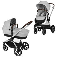SET DJEČJIH KOLICA  EOS Lux inkl.  Aton B2  - siva/srebrne boje, Basics, tekstil/metal (92/53/50,8cm) - Cybex