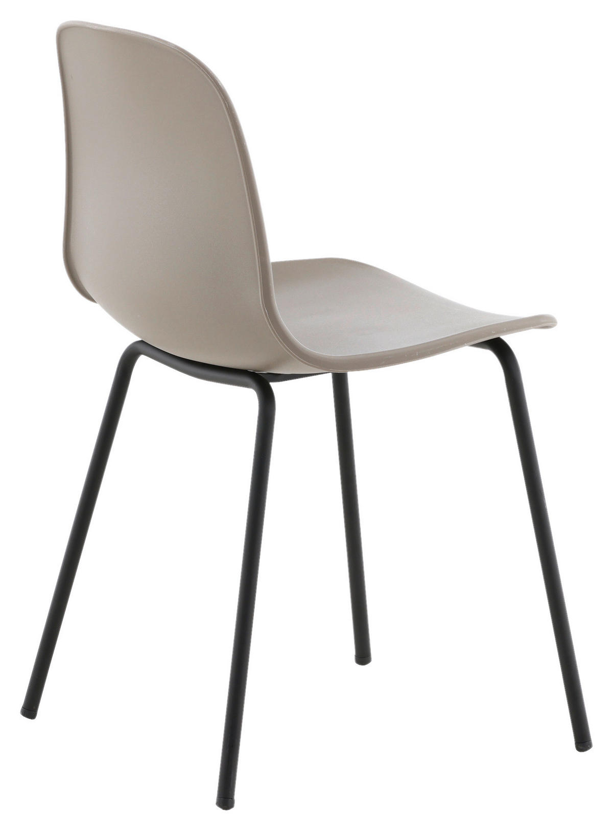 STUHL-SET 2 Stück  in Stahl matt  - Greige/Schwarz, Design, Kunststoff/Metall (49/82/48cm) - Livetastic
