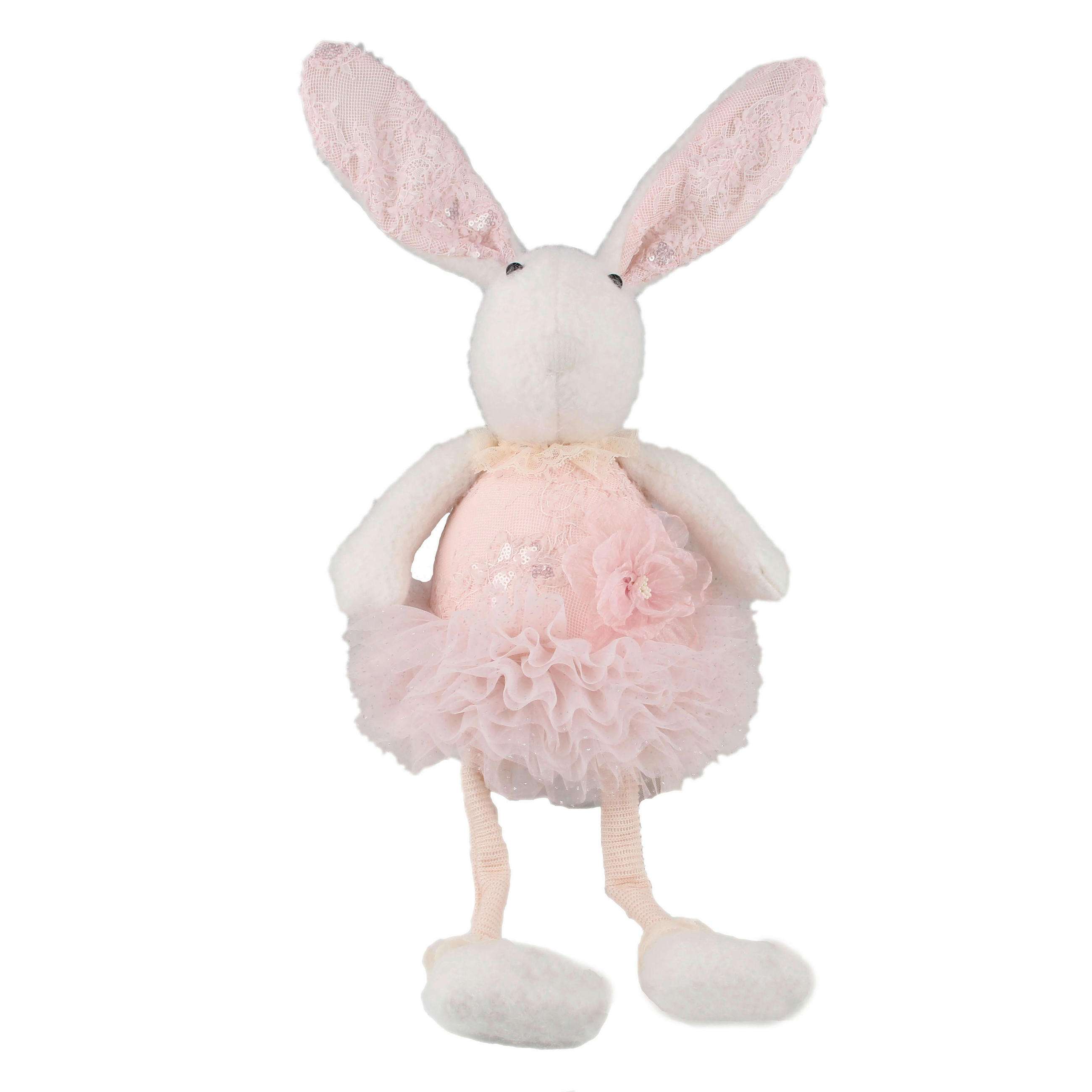 DEKOHASE - Rosa/Weiß, LIFESTYLE, Textil/Stein (22/58/20cm)