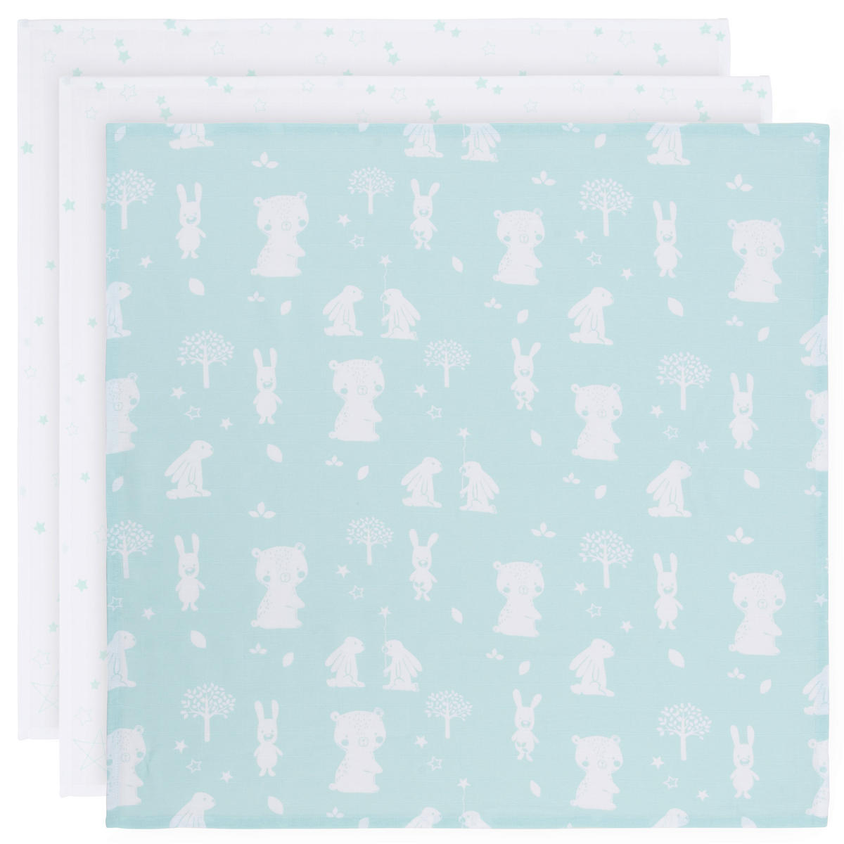 LÁTKOVÁ PLENKA - bílá/zelená, Basics, textil (80/80cm) - Avelia