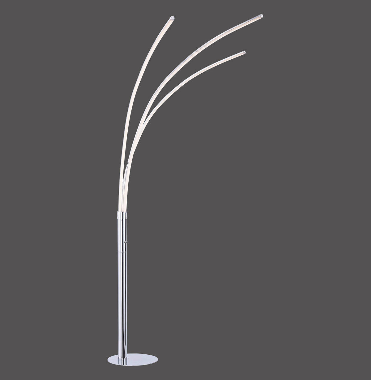 LAMPADAR CU LED - argintiu, Design, plastic/metal (80/58/215cm)