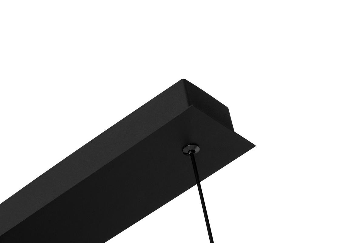 LED-HÄNGELEUCHTE Glasgow 90/10/180 cm   - Klar/Schwarz, Design, Glas/Metall (90/10/180cm) - Dieter Knoll