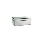 SCHMUCKBOX - Silberfarben, Basics, Glas/Holzwerkstoff (24,8/17,8/9,5cm) - Ambia Home