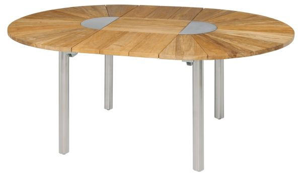 GARTENTISCH 135(185)/135/75 cm Holz, Metall oval  - Naturfarben, LIFESTYLE, Holz/Metall (135(185)/135/75cm) - Zebra 