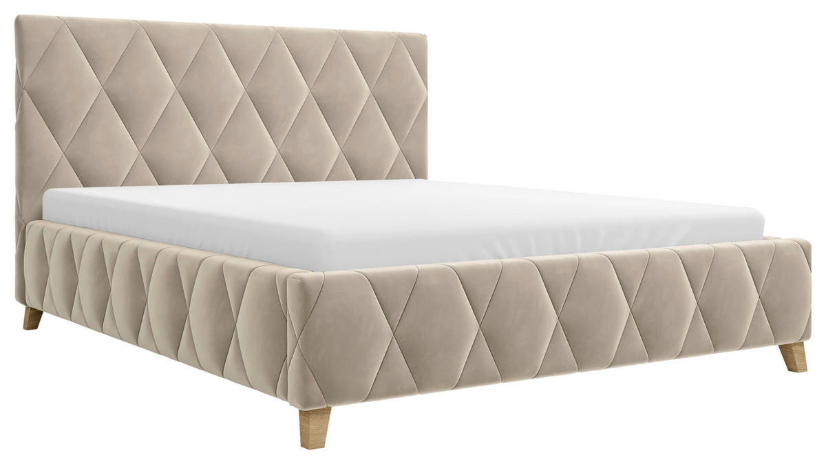 POLSTERBETT 180/200 cm  in Creme  - Creme, Modern, Holz/Holzwerkstoff (180/200cm) - MID.YOU
