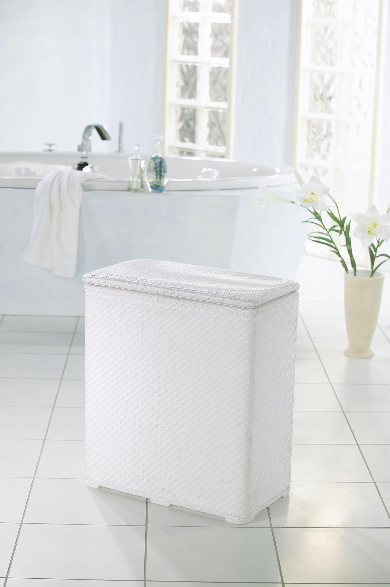 KOŠARA ZA RUBLJE 48/55/27 cm - bijela, Konvencionalno, plastika (48/55/27cm) - Kleine Wolke