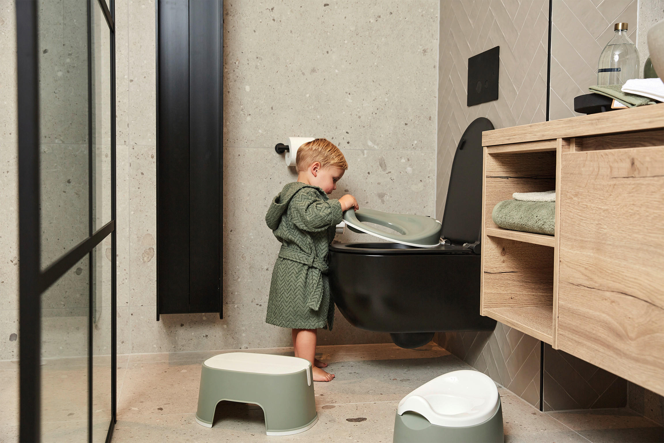 TÖPFCHEN GROW  - Dunkelgrün, Basics, Kunststoff (32,5/25,5/17,0cm) - Bebe Jou