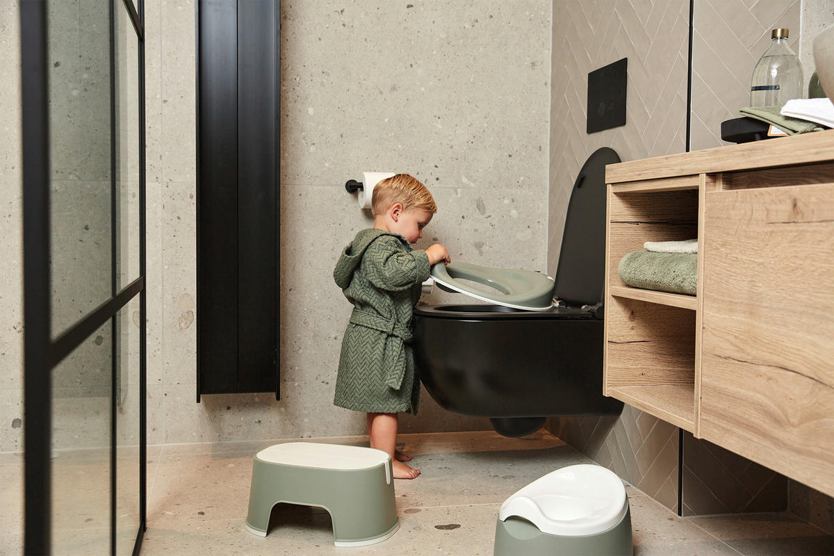TOILETTENTRAINER GROW  - Dunkelgrün, Basics, Kunststoff (38,4/31/9,6cm) - Bebe Jou