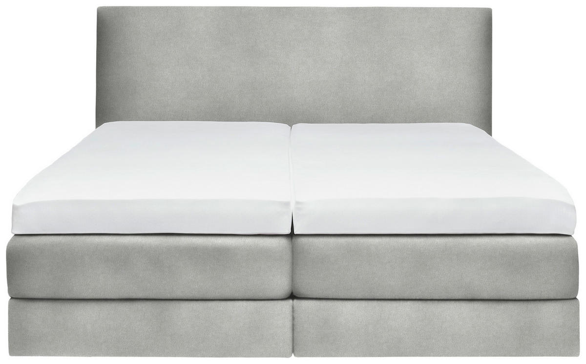 BOXSPRINGBETT 160/200 cm  in Hellgrau  - Hellgrau, Konventionell, Holz/Textil (160/200cm) - Dieter Knoll