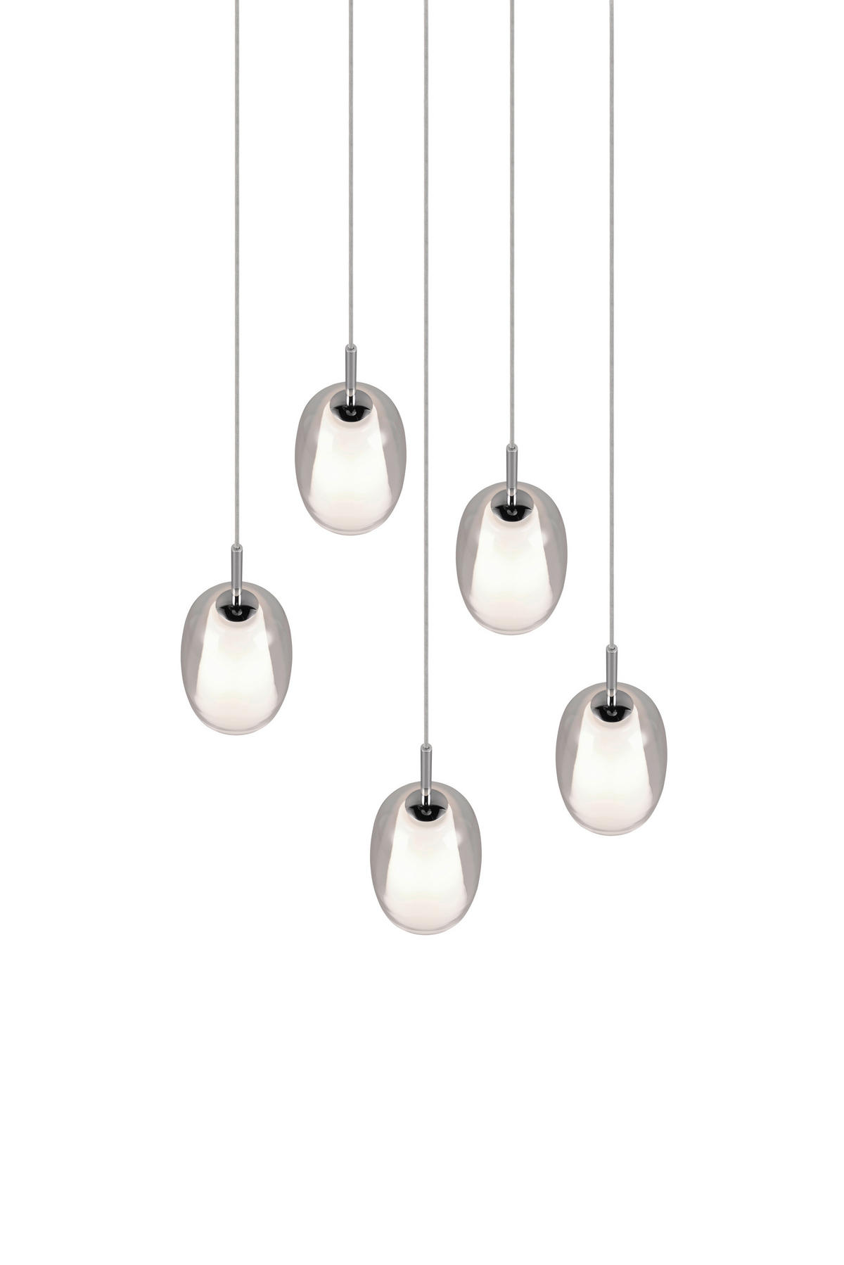 ZÁVĚSNÉ SVÍTIDLO, 48/150 cm  - průhledné/barvy chromu, Basics, kov/sklo (48/150cm)