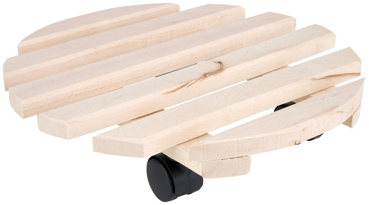 POJ. PODSTAVEC POD KVETINÁČ drevo, 35 cm - farba buka, Basics, drevo (35cm) - Homeware