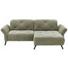 ECKSOFA in Webstoff Grün  - Schwarz/Grün, Design, Textil/Metall (244/173cm) - Moderano