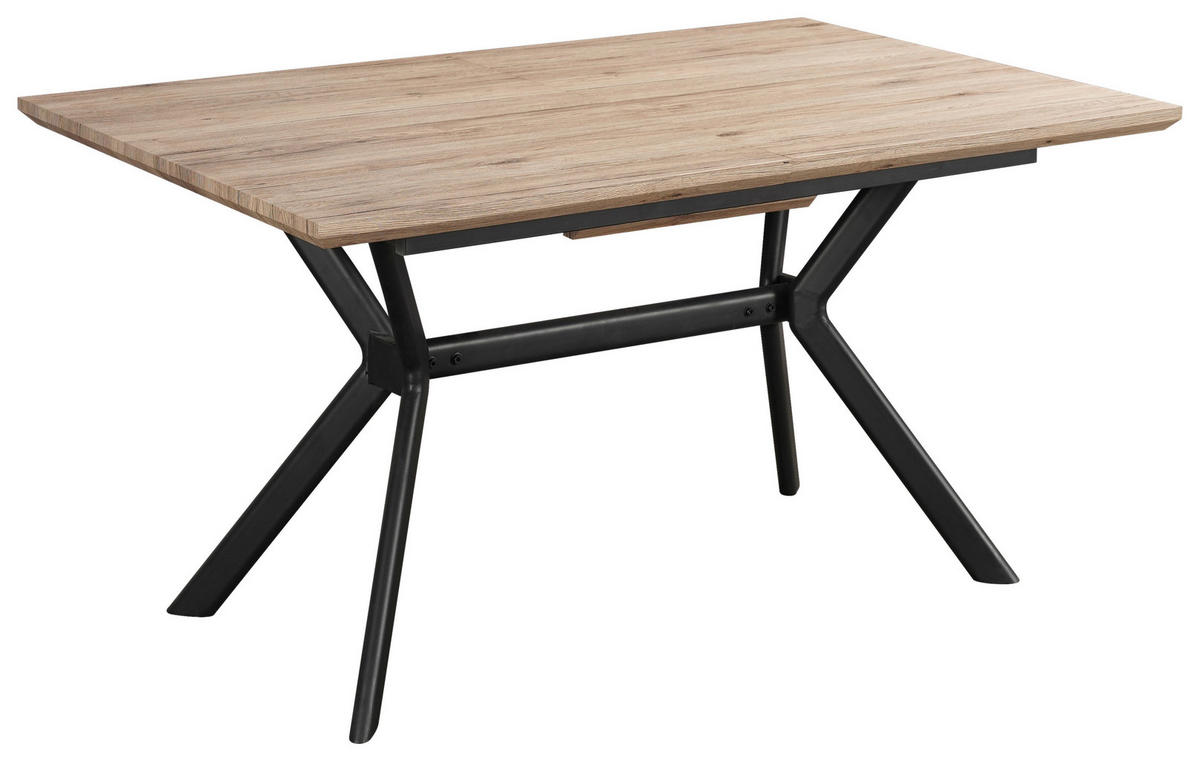 STOL ZA BLAGOVAONICU  prirodne boje, crna  metal, drvni materijal      - prirodne boje/crna, Moderno, drvni materijal/metal (140/90/76cm) - MID.YOU