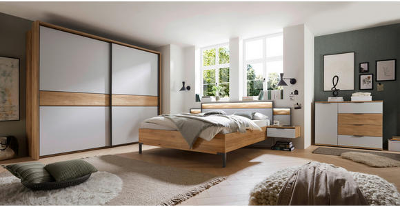 SIDEBOARD 120/96/38 cm  - Eichefarben/Hellgrau, Design, Holz/Holzwerkstoff (120/96/38cm) - Xora