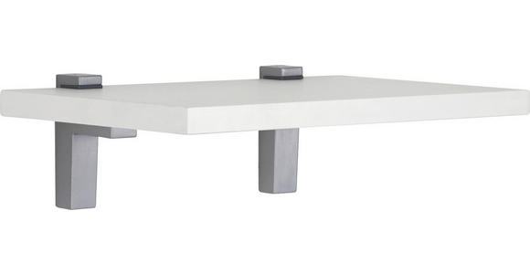 WANDBOARD Weiß - Weiß, Design, Holzwerkstoff/Metall (60/2,2/25cm) - Moderano