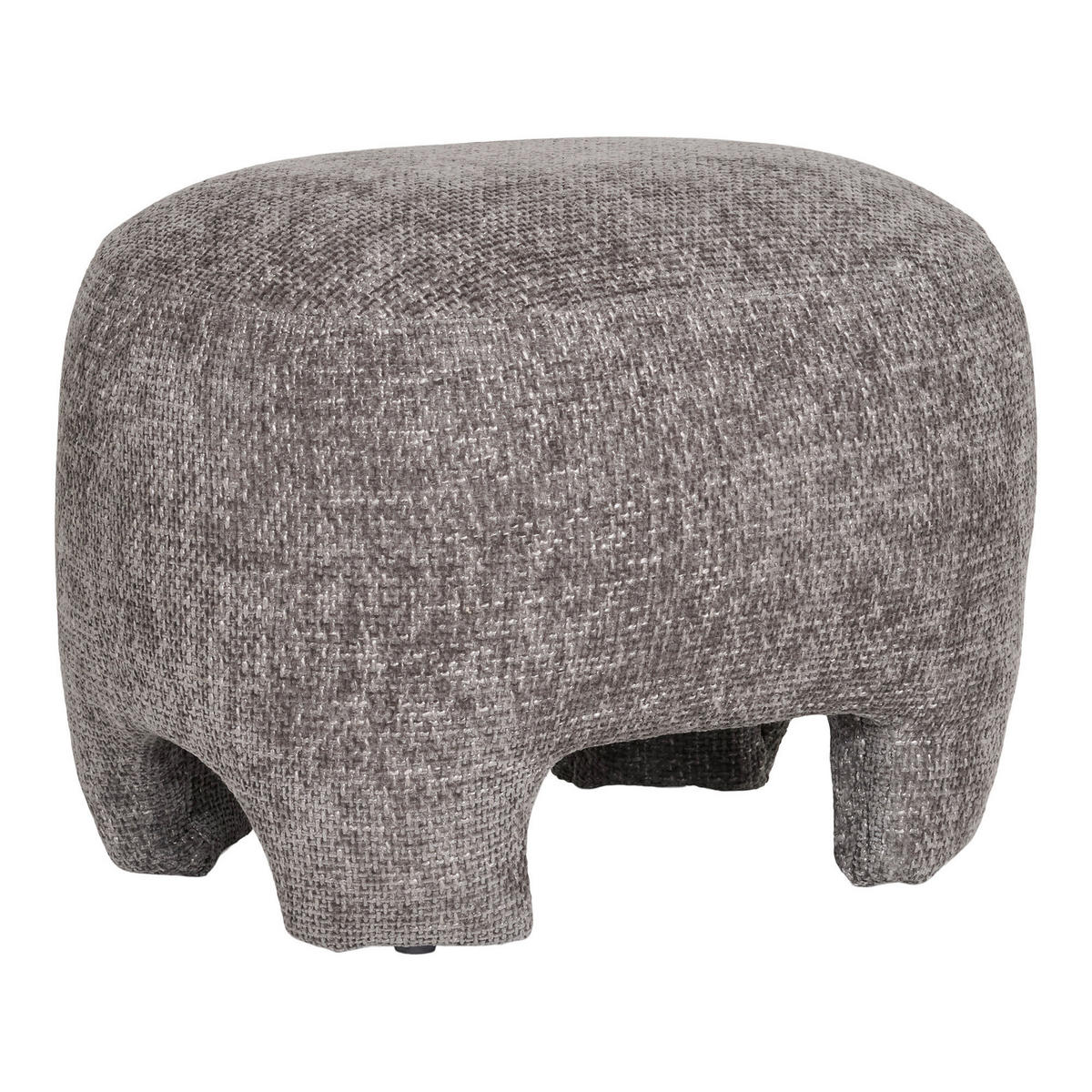 POUF in Textil Grau  - Grau, Basics, Textil (53/38/41cm)