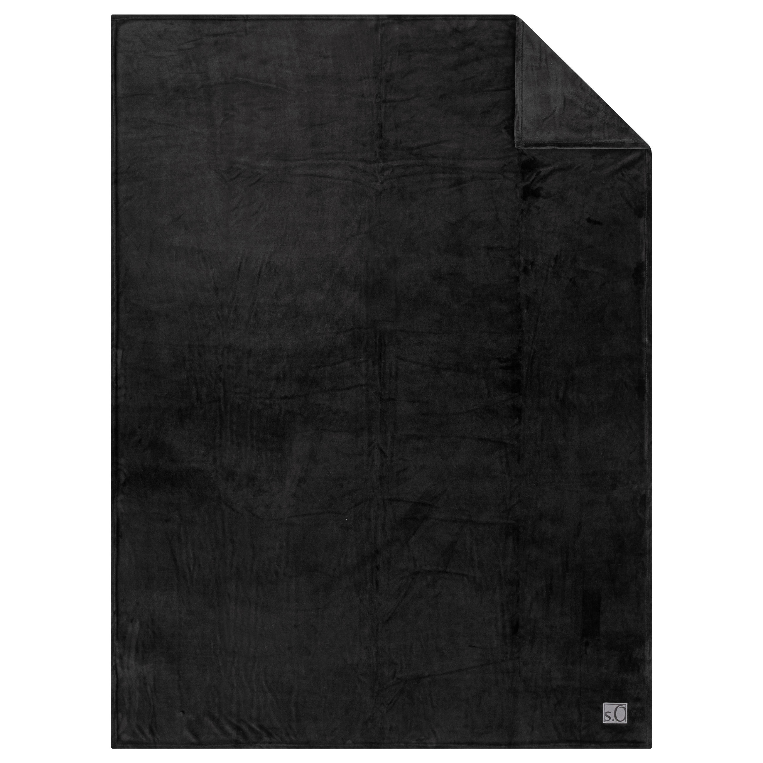 WOHNDECKE UNI 150/200 cm  - Schwarz, Basics, Textil (150/200cm) - S. Oliver