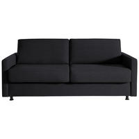 SCHLAFSOFA  in Flachgewebe Anthrazit  - Anthrazit/Schwarz, KONVENTIONELL, Textil/Metall (207/88/101cm) - Bali